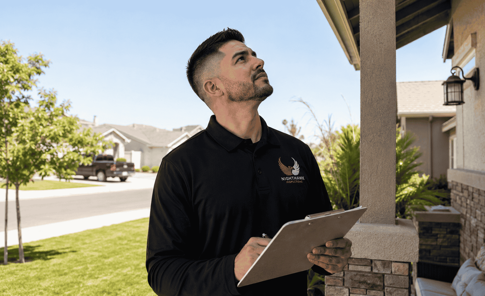 Nighthawk certified home inspector conducting a new construction inspection at a Sacramento residential property